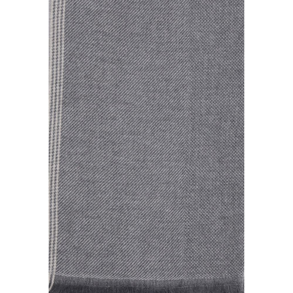 Brunello Cucinelli Gray Cashmere Scarf | Regal Royce