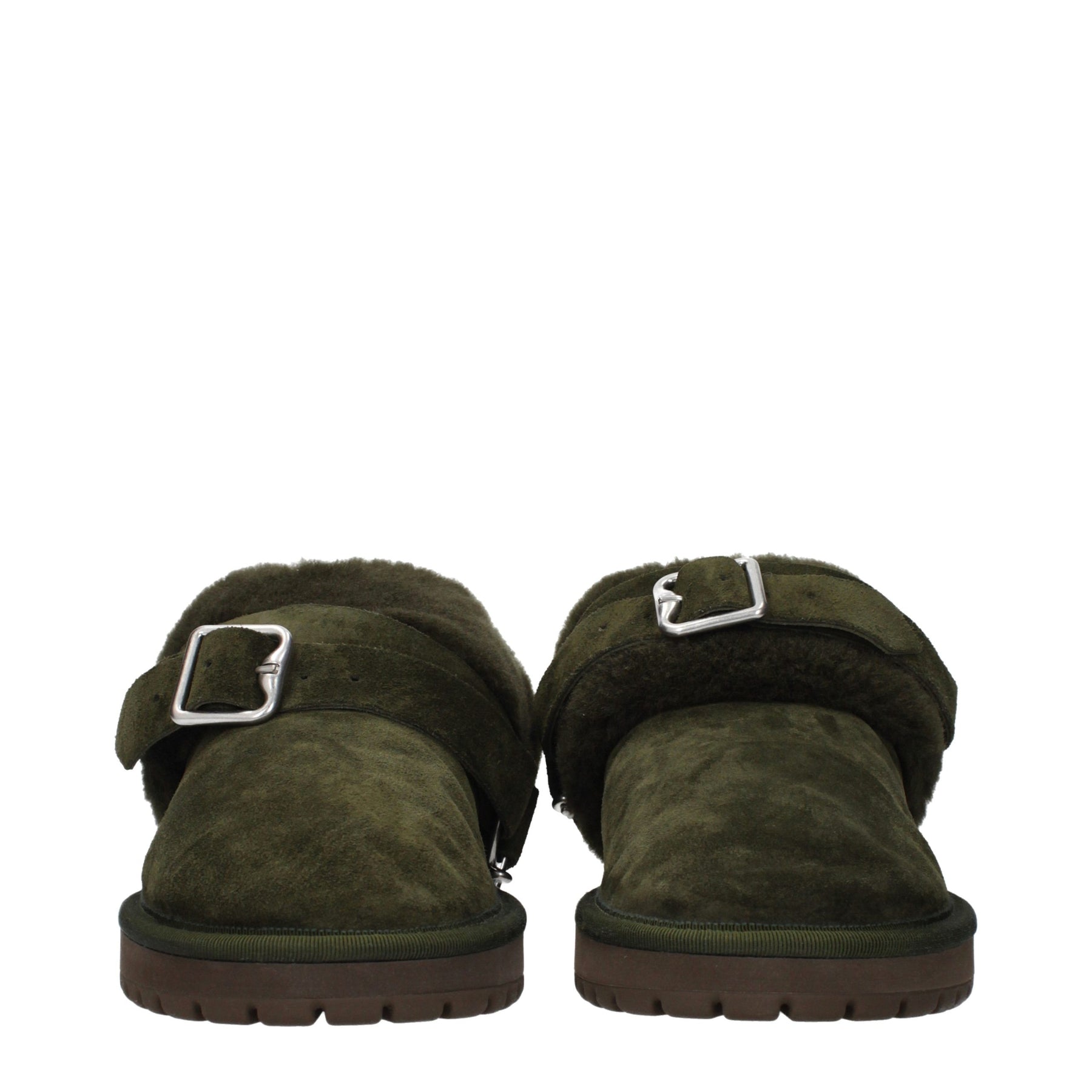 Burberry Green Leather Slippers | Regal Royce