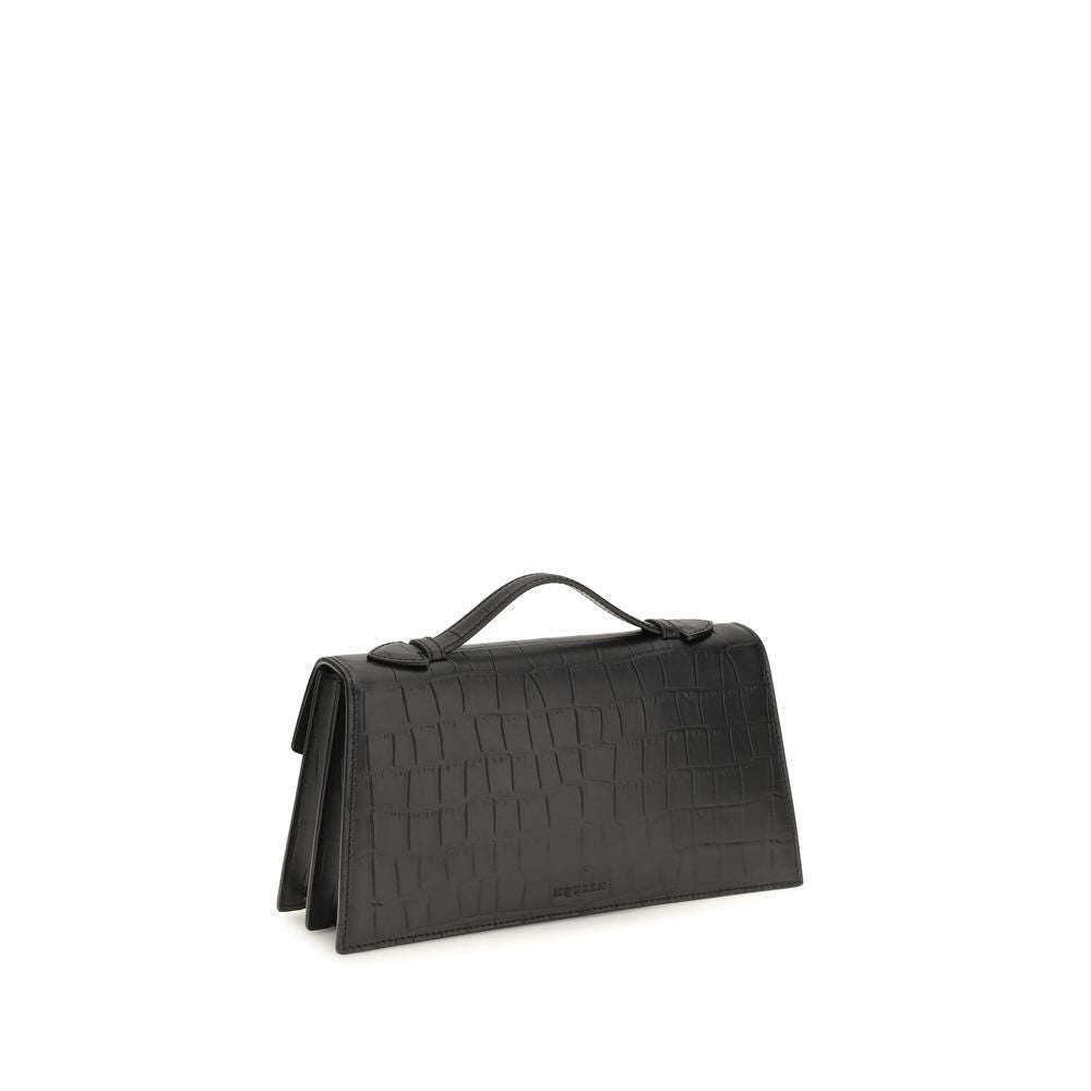 Alexander McQueen Black Calf Leather Bos Taurus Shoulder Bag