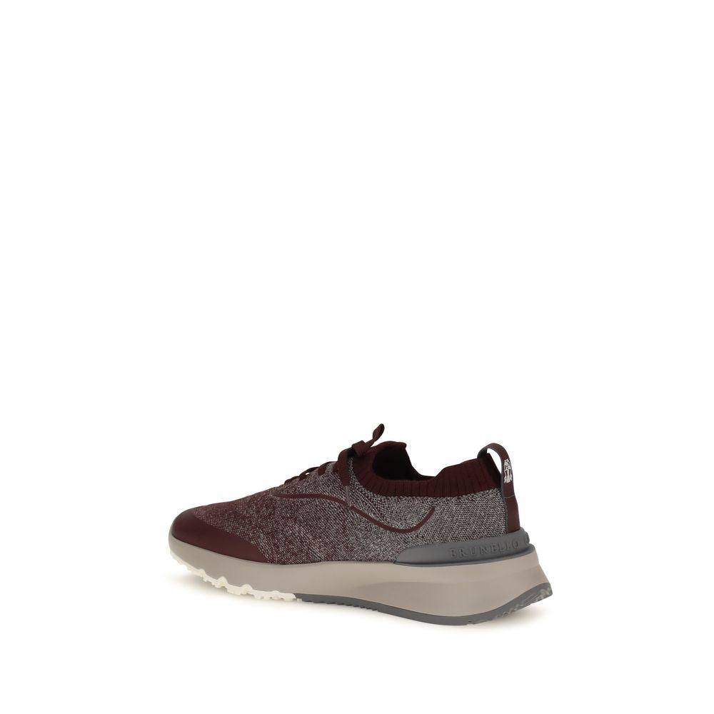 Brunello Cucinelli Bordeaux Cotton Athletic Sneakers | Regal Royce
