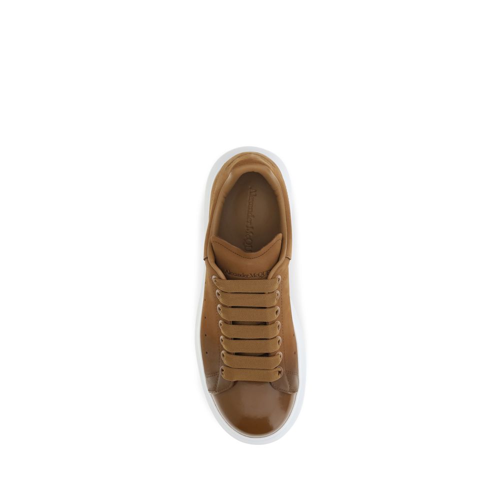 Alexander McQueen Brown Calf Leather Bos Taurus Chunky Sneakers | Regal Royce