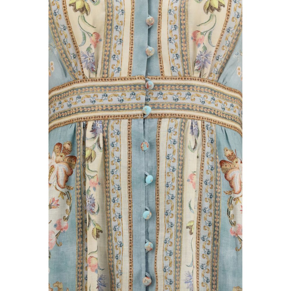 Zimmermann Multicolor Linen Casual Dress | Regal Royce