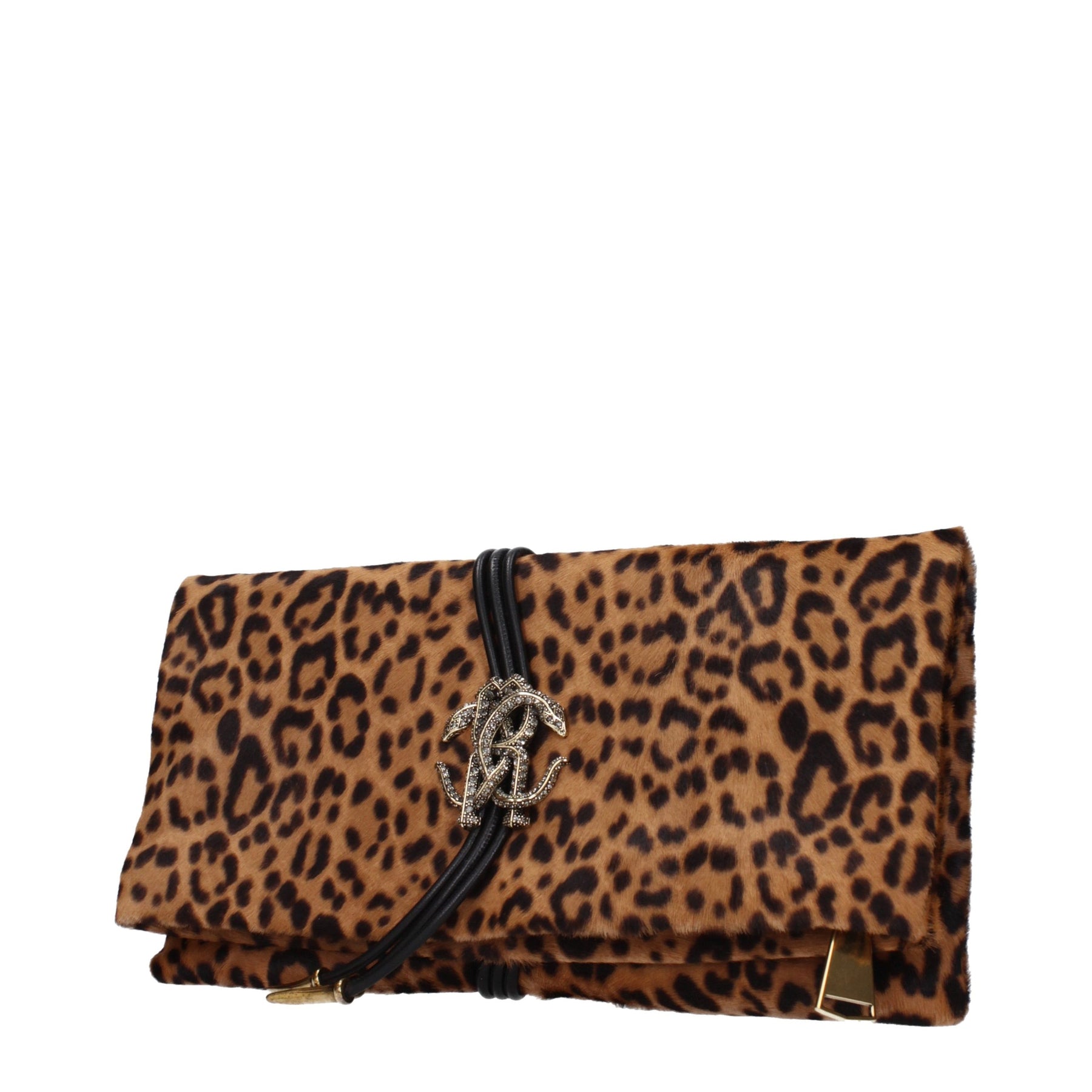 Roberto Cavalli Brown Horsehair Clutch Bag | Regal Royce