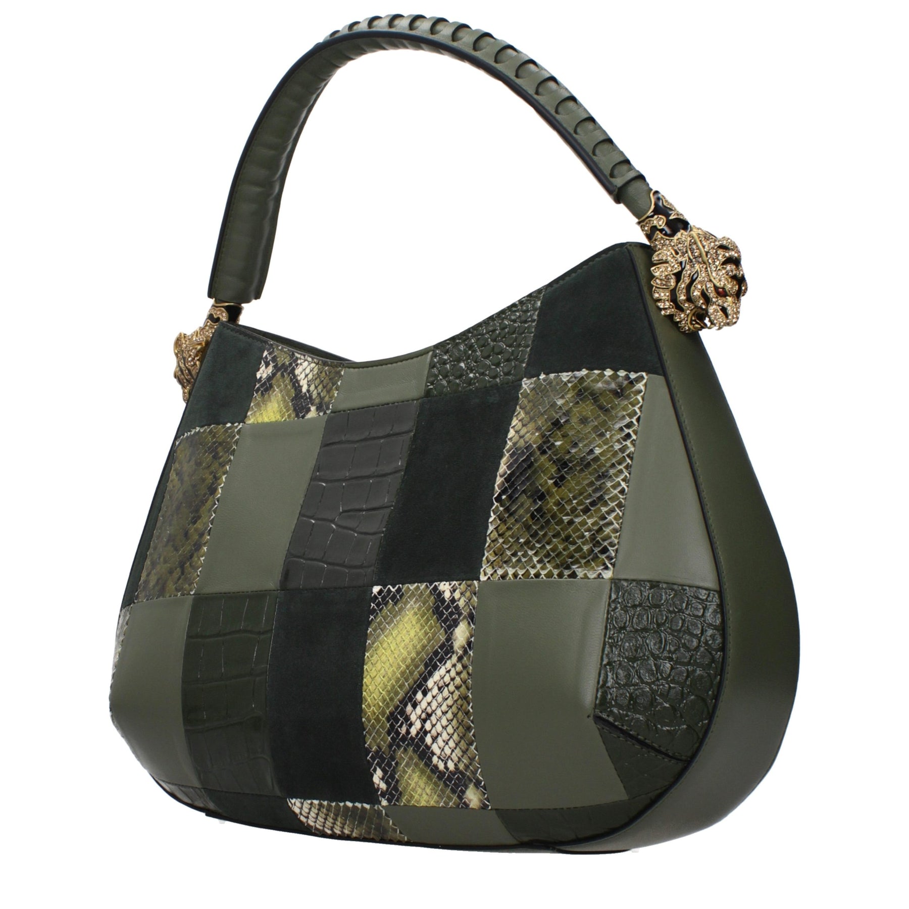 Roberto Cavalli Green Leather Handbag | Regal Royce