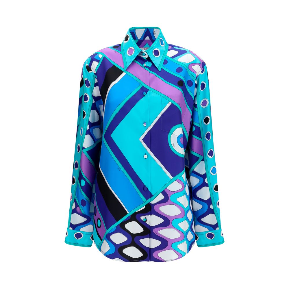 Emilio Pucci Blue Silk Shirt | Regal Royce