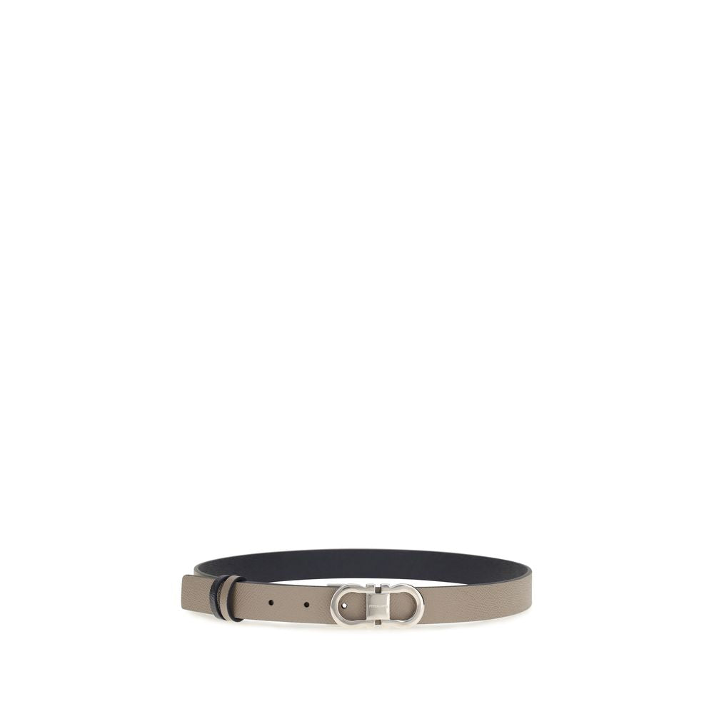 Ferragamo Gray Calf Leather Bos Taurus Regular Belt | Regal Royce