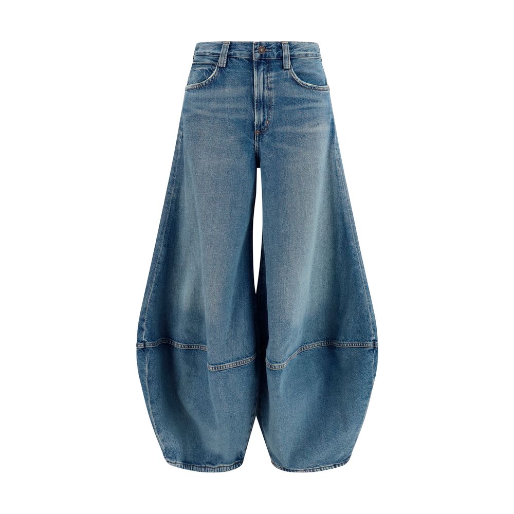 Agolde Blue Cotton Relaxed Fit Jeans | Regal Royce