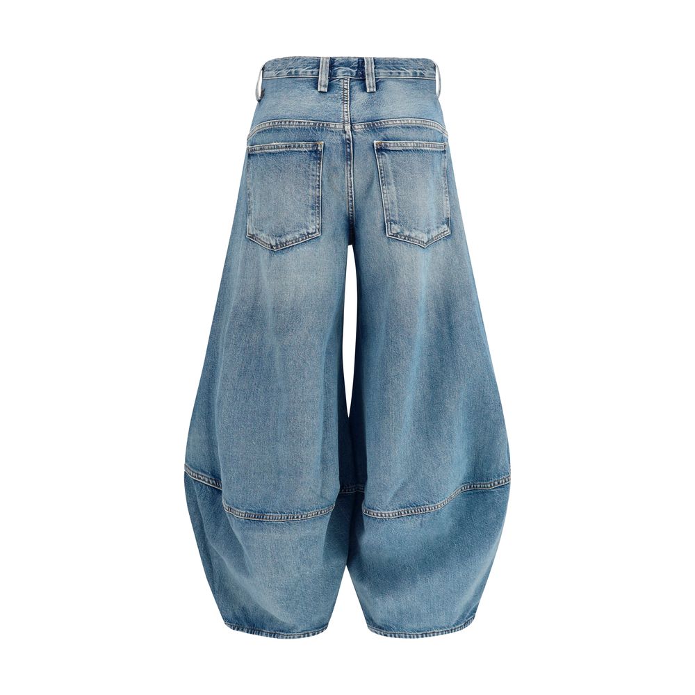 Agolde Blue Cotton Relaxed Fit Jeans | Regal Royce