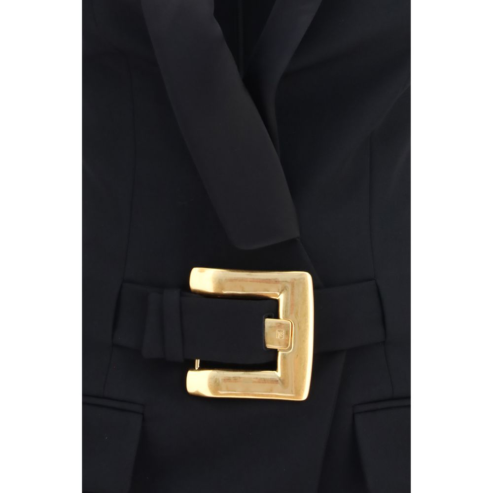 Balmain Black Wool Oves Aries Casual Dress | Regal Royce
