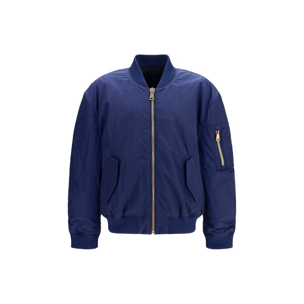 Balmain Blue Polyamide Bomber | Regal Royce