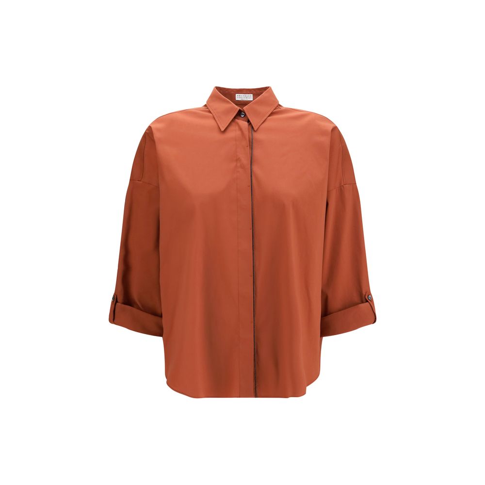 Brunello Cucinelli Brown Cotton Shirt | Regal Royce