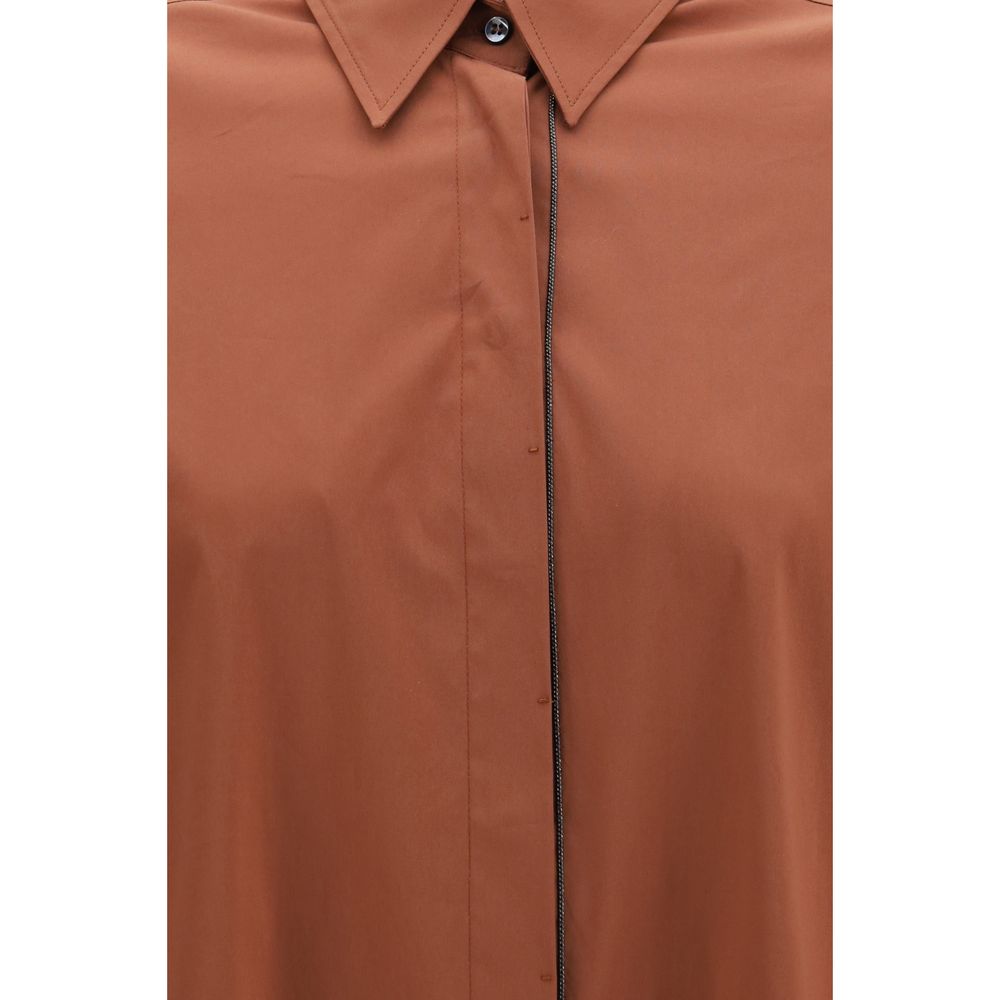 Brunello Cucinelli Brown Cotton Shirt | Regal Royce