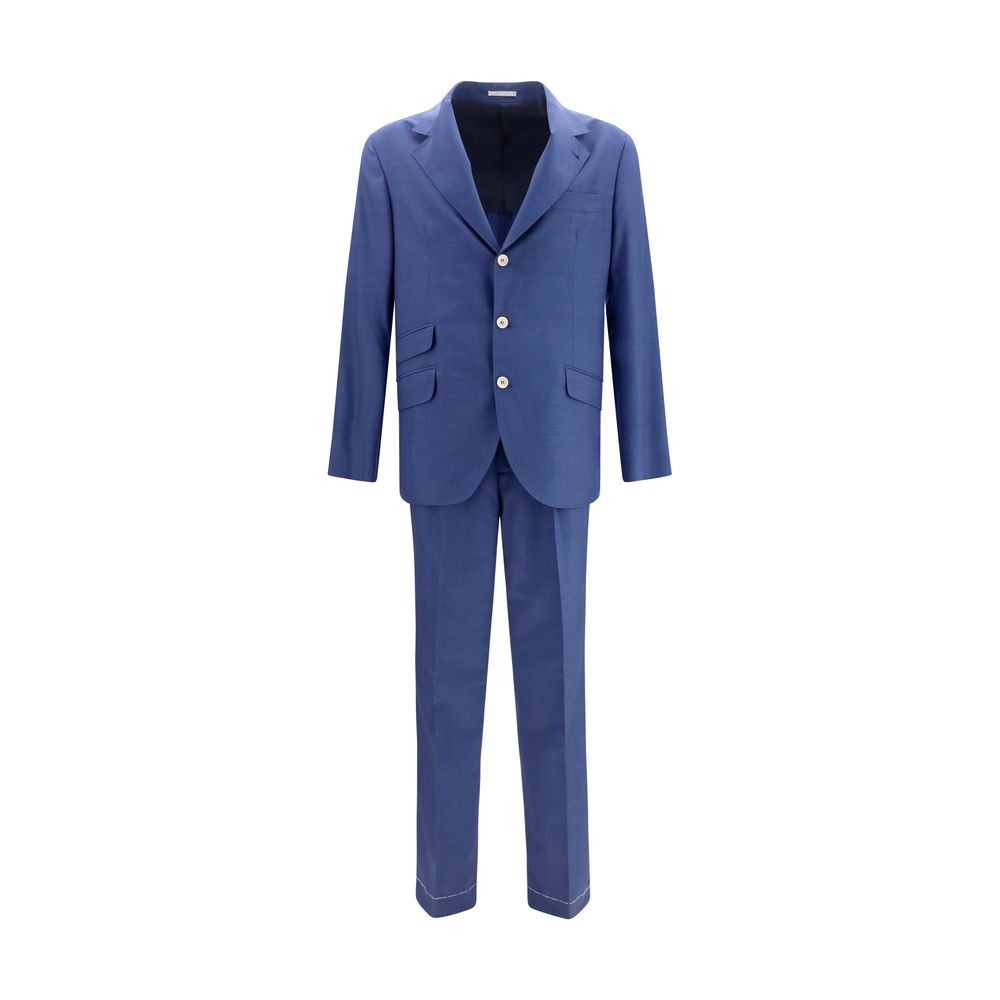Brunello Cucinelli Blue Wool Oves Aries Two-Piece Suit | Regal Royce