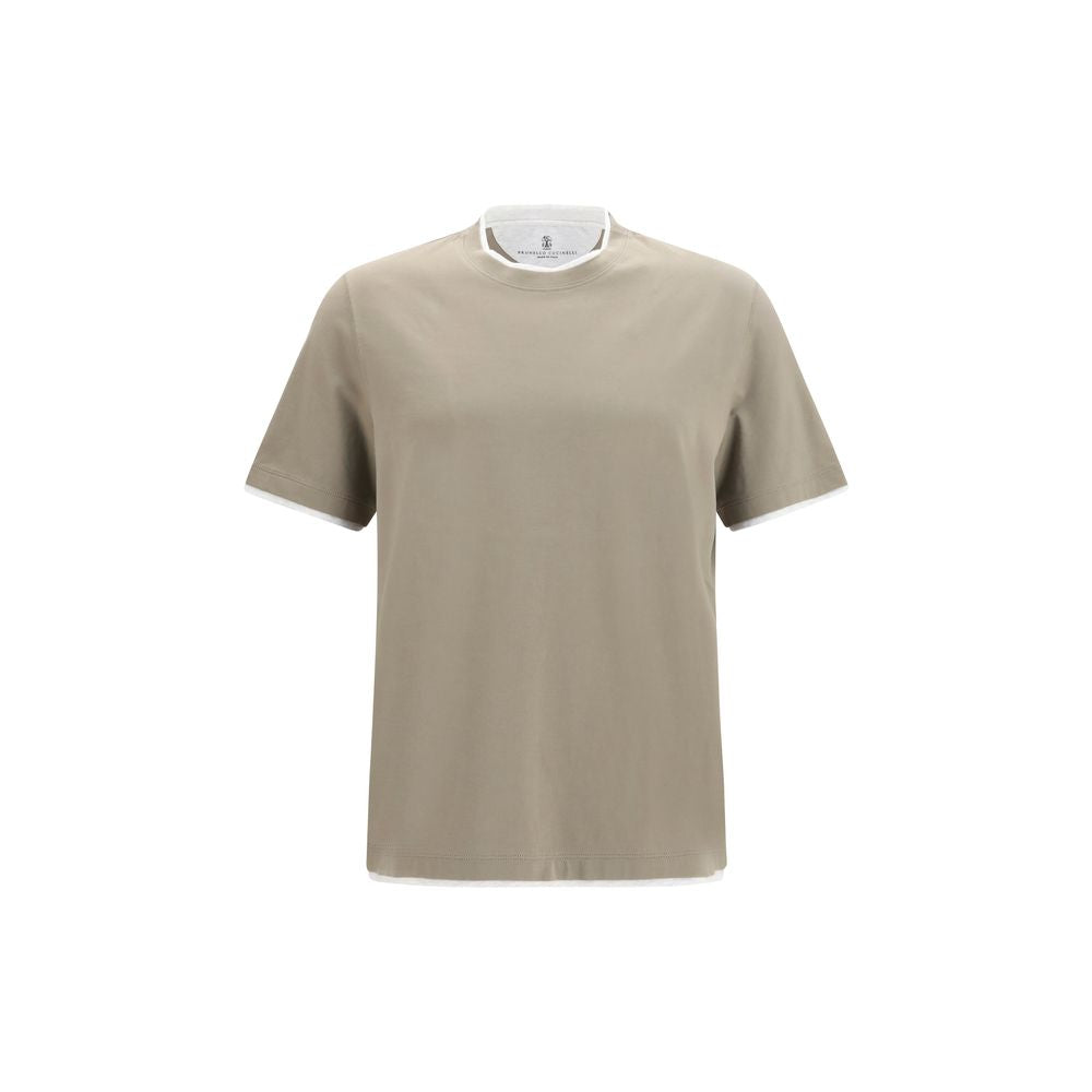 Brunello Cucinelli Bicolor Cotton T-Shirt | Regal Royce