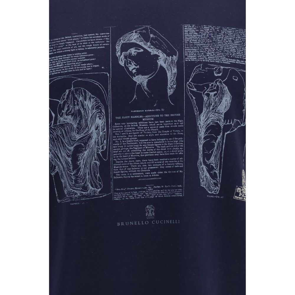 Brunello Cucinelli Blue Cotton T-Shirt | Regal Royce