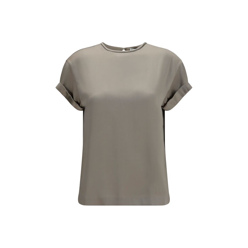 Brunello Cucinelli Beige Elastane Blouse | Regal Royce