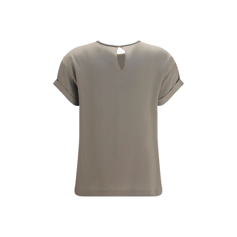 Brunello Cucinelli Beige Elastane Blouse | Regal Royce