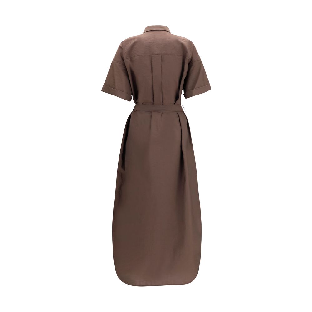 Brunello Cucinelli Brown Cotton Casual Dress | Regal Royce