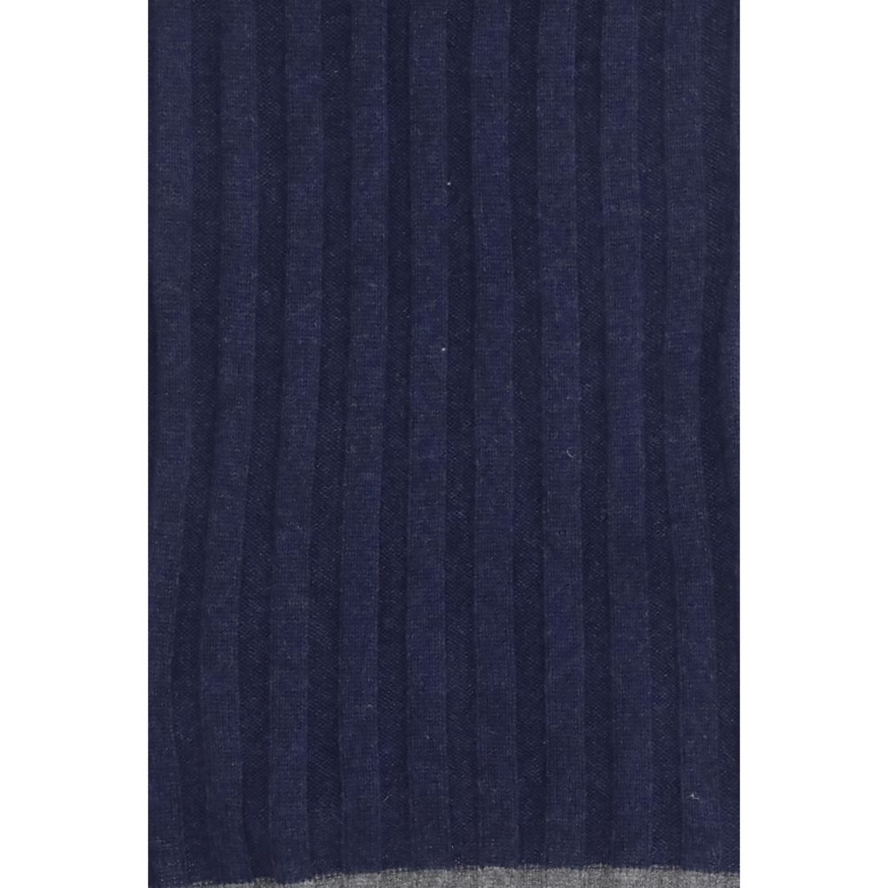 Brunello Cucinelli Blue Cashmere Foulard | Regal Royce