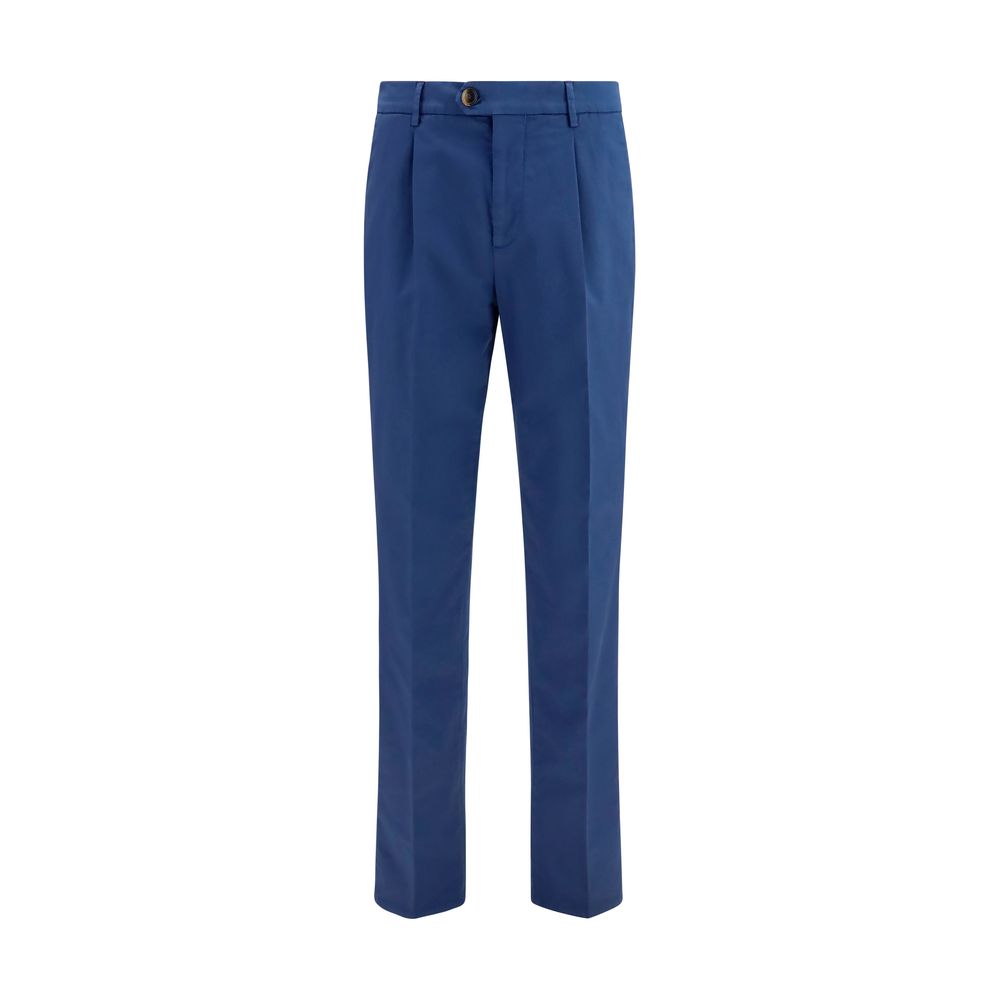 Brunello Cucinelli Blue Cotton Chino Pants | Regal Royce