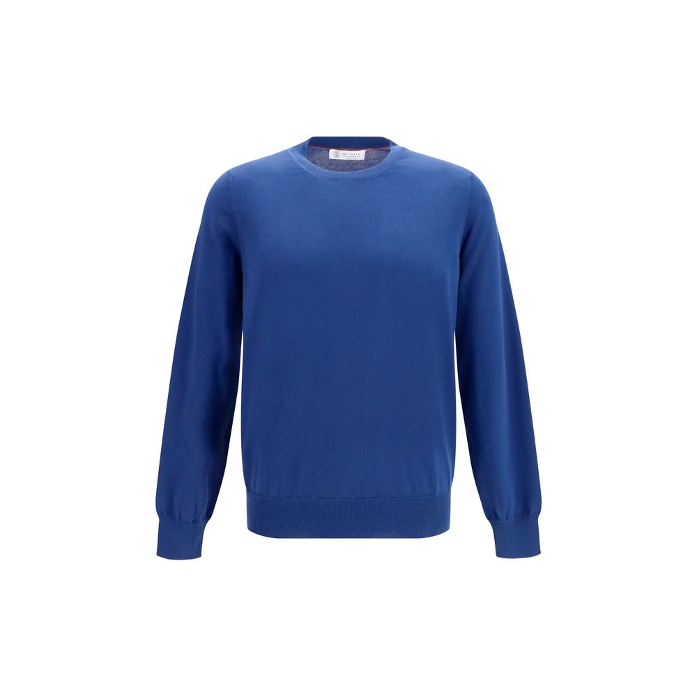 Brunello Cucinelli Blue Cotton Sweatshirt | Regal Royce