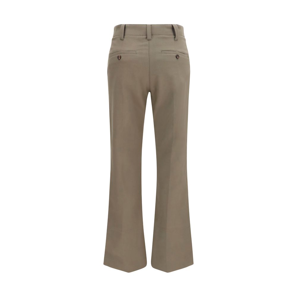 Brunello Cucinelli Brown Cotton Flared Pants | Regal Royce