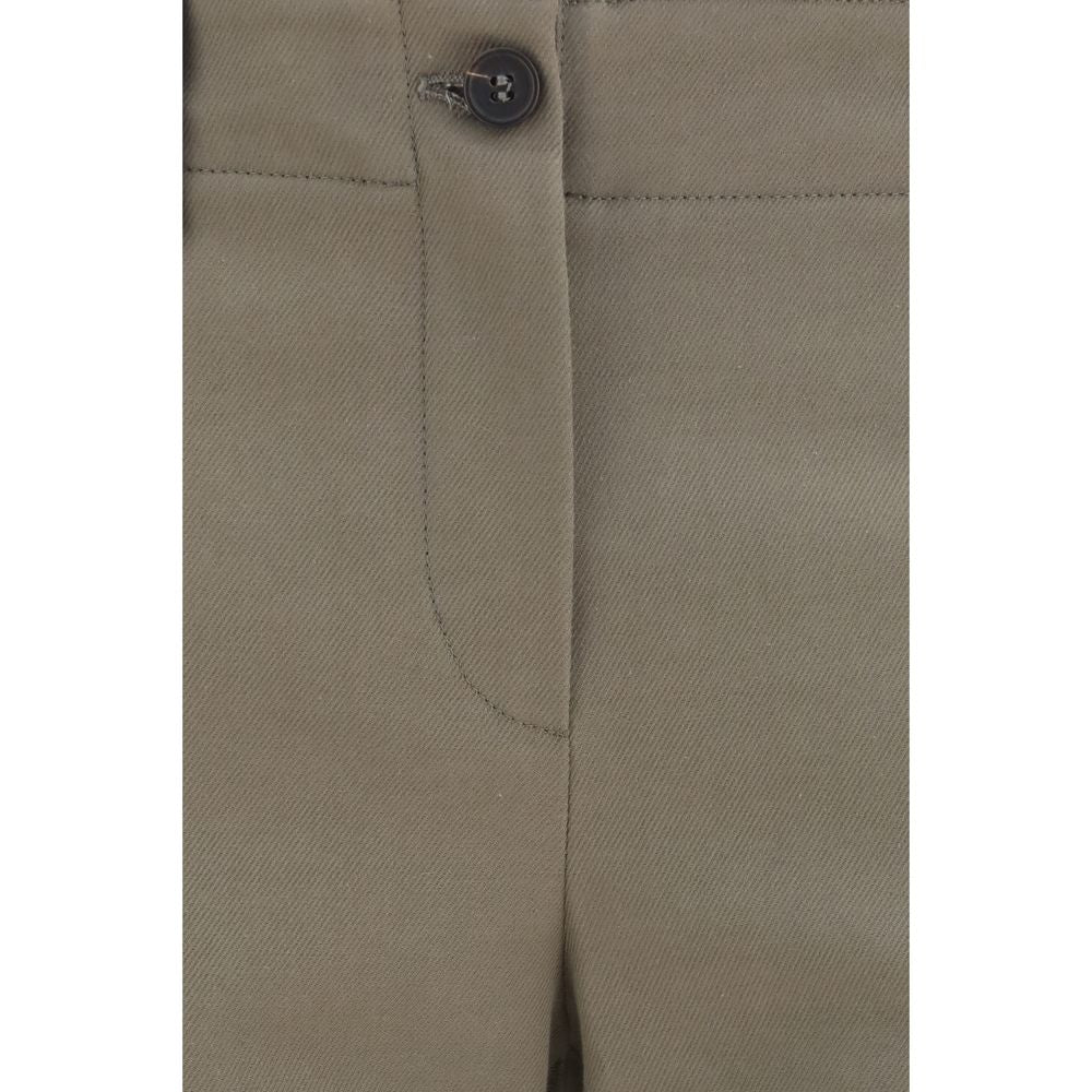 Brunello Cucinelli Brown Cotton Flared Pants | Regal Royce