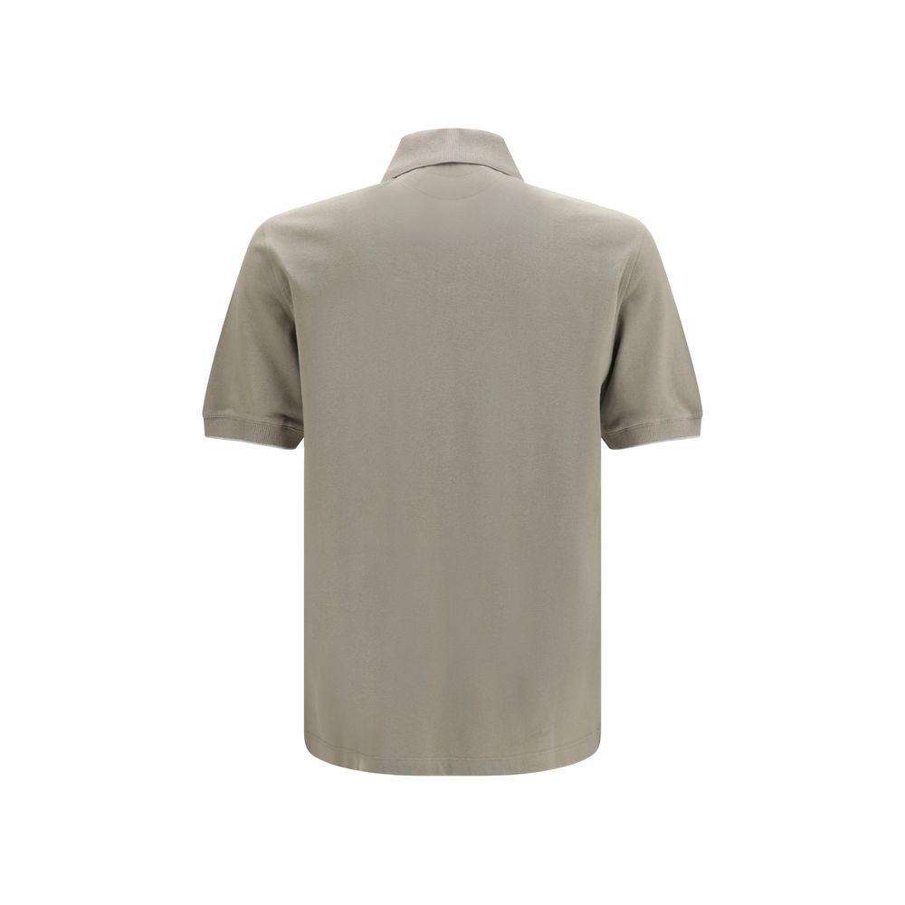 Brunello Cucinelli Bicolor Cotton Polo Shirt | Regal Royce