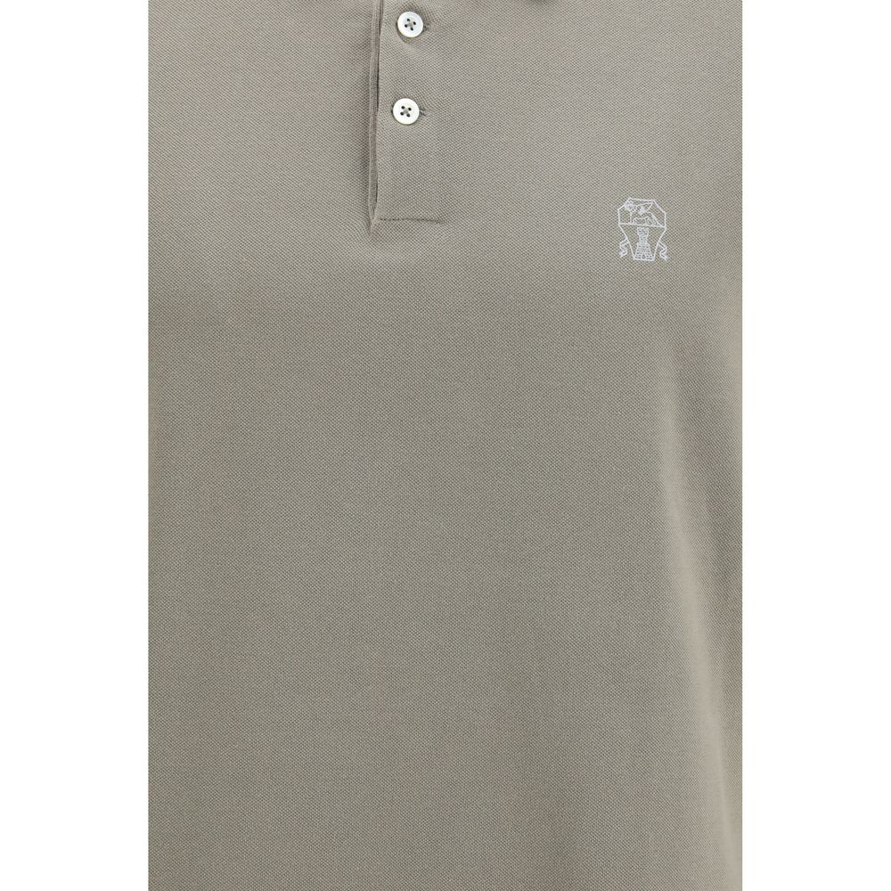 Brunello Cucinelli Bicolor Cotton Polo Shirt | Regal Royce