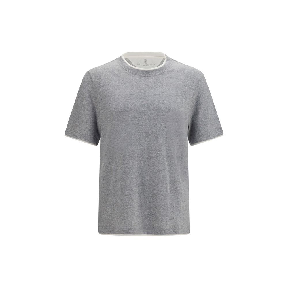 Brunello Cucinelli Gray Cotton T-Shirt | Regal Royce