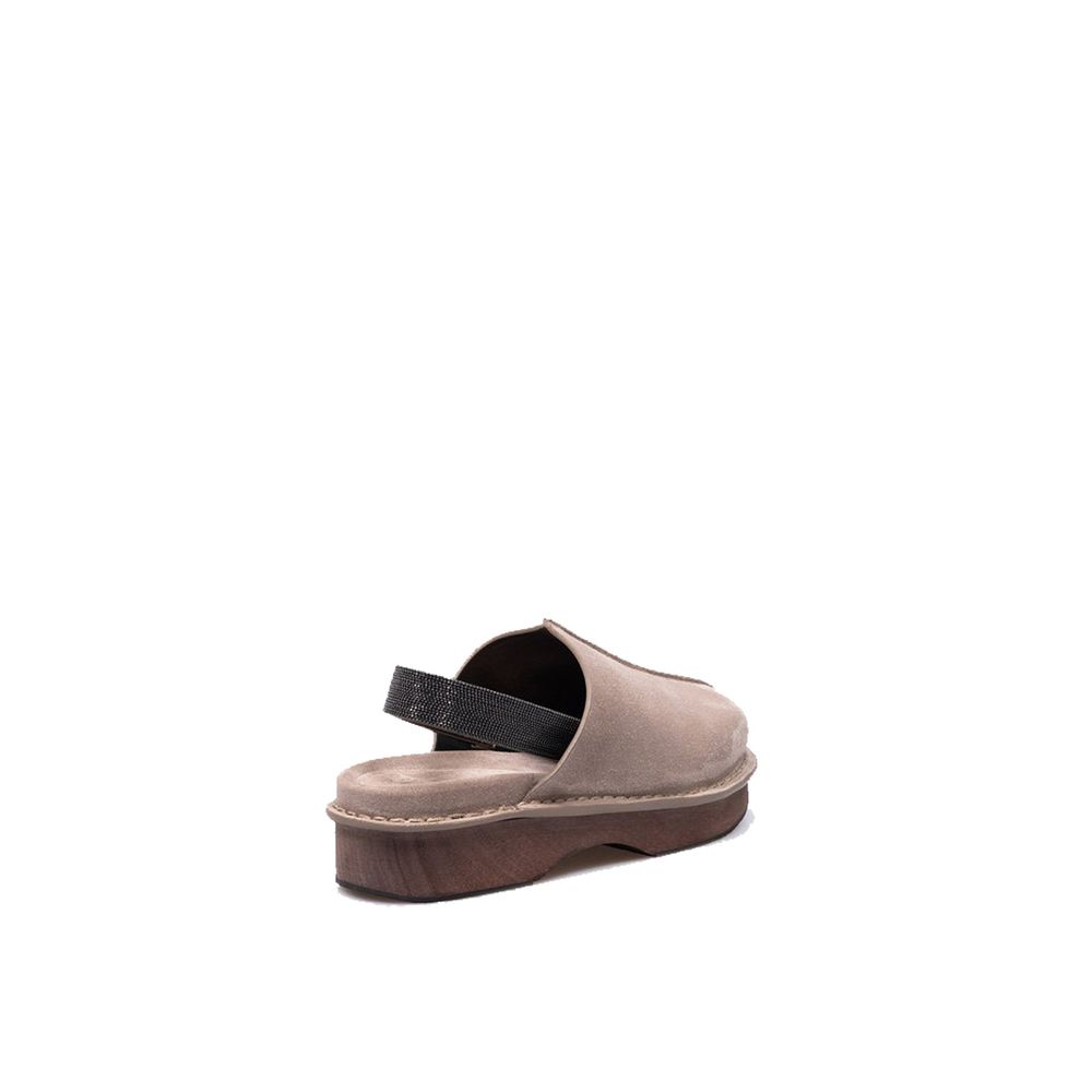 Brunello Cucinelli Brown Leather Mules | Regal Royce