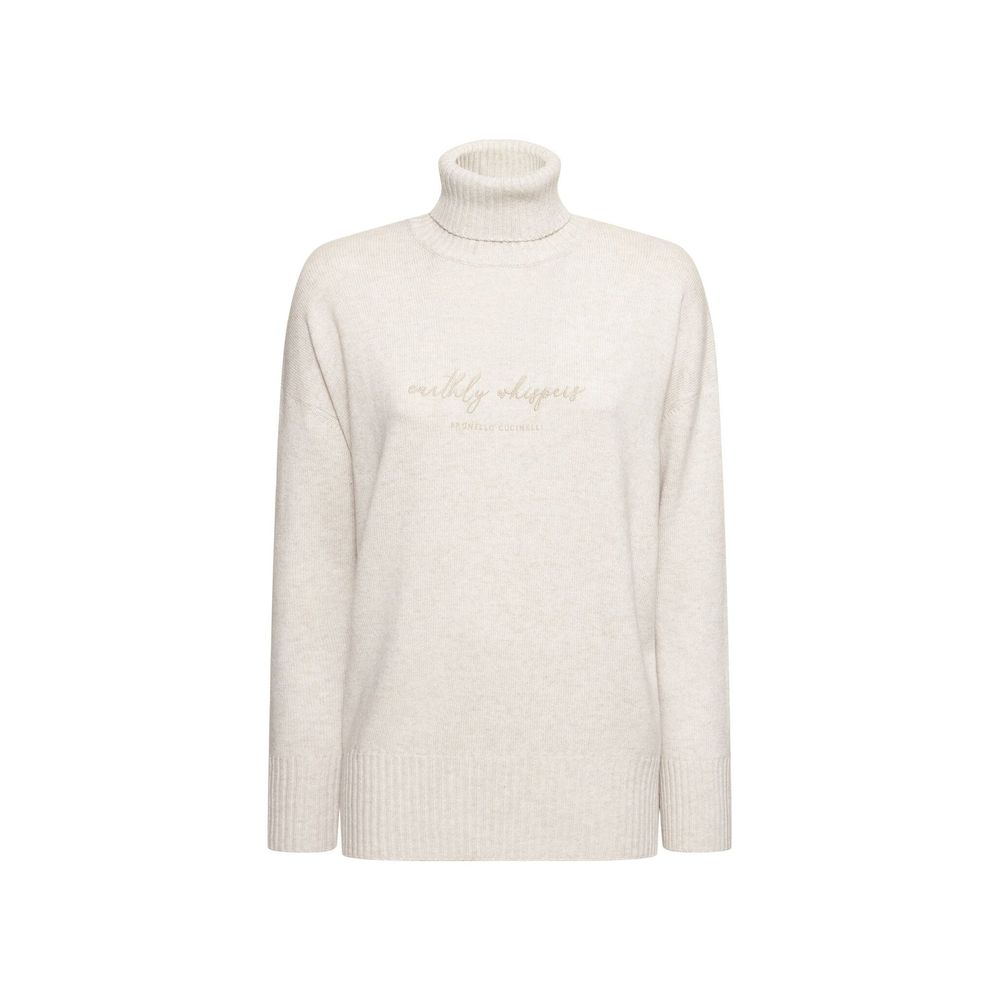 Brunello Cucinelli Beige Cashmere Turtleneck | Regal Royce