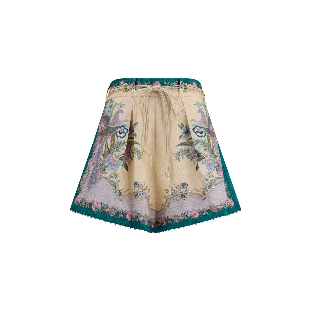 Zimmermann Multicolor Linen Bermuda Shorts | Regal Royce