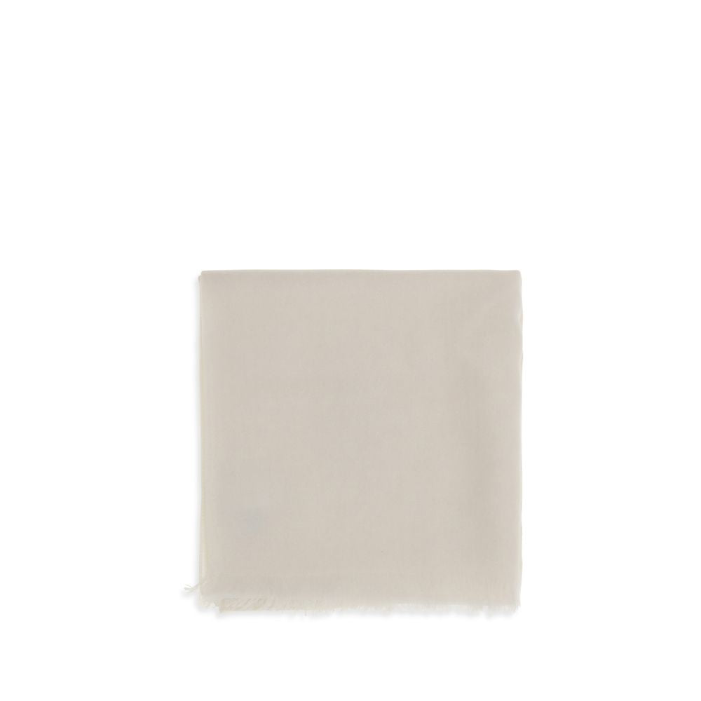 Brunello Cucinelli White Cashmere Foulard | Regal Royce