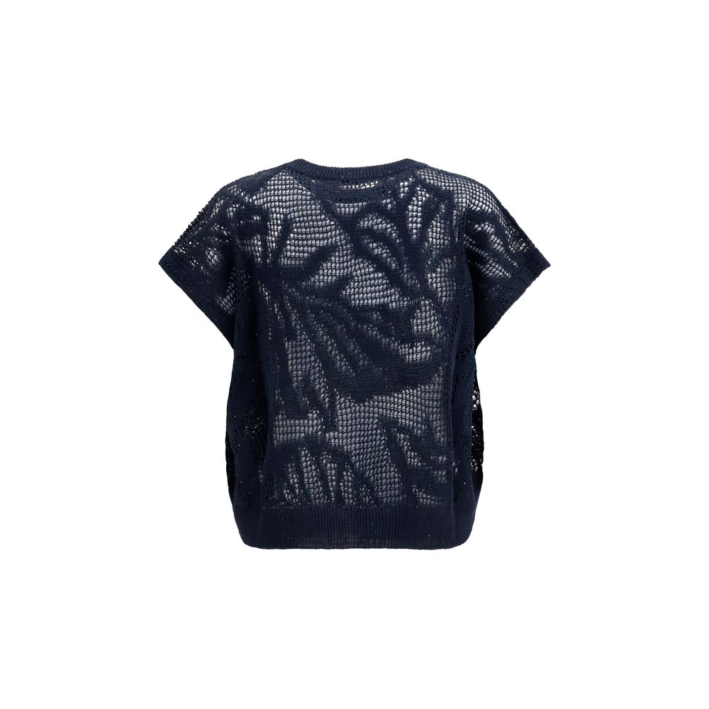 Brunello Cucinelli Blue Linen T-Shirt | Regal Royce