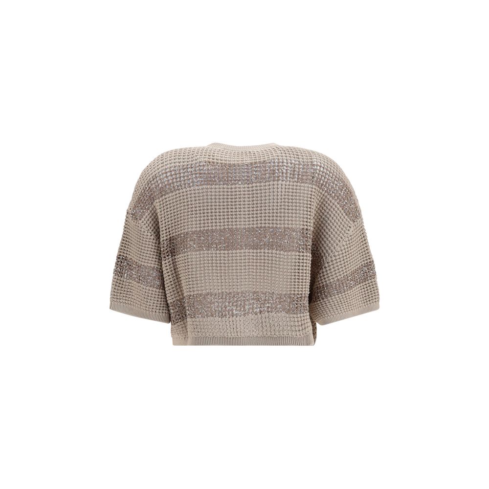 Brunello Cucinelli Beige Cotton Cardigan | Regal Royce