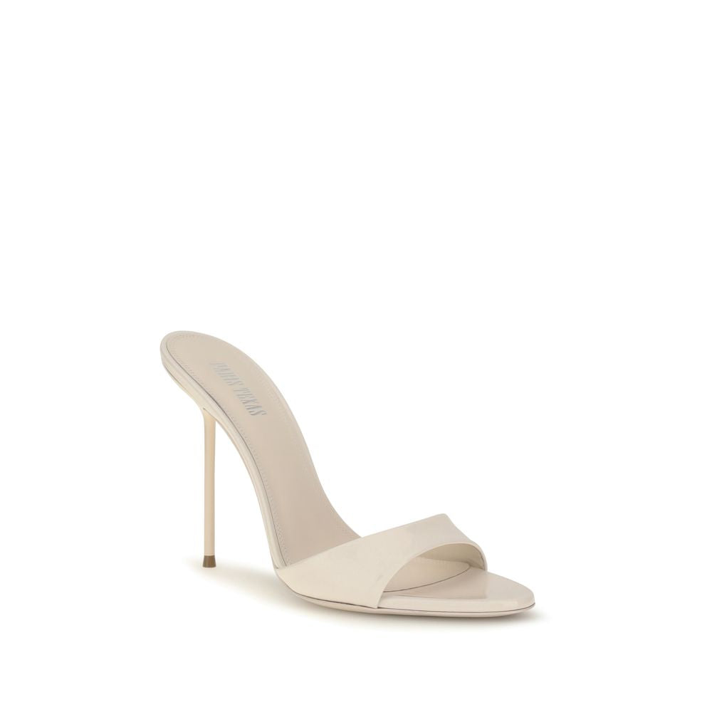 Paris Texas Beige Calf Leather Bos Taurus Stiletto Heel Sandals | Regal Royce