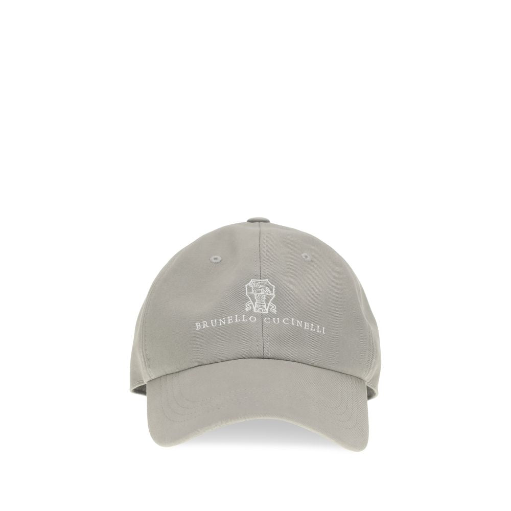 Brunello Cucinelli Gray Cotton Cap (Baseball Hat) | Regal Royce