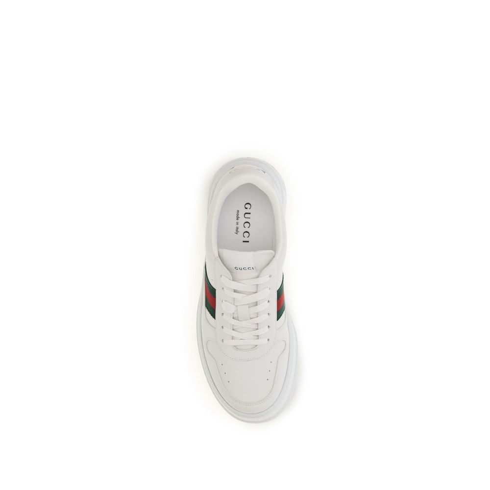 Gucci White Calf Leather Bos Taurus Chunky Sneakers | Regal Royce