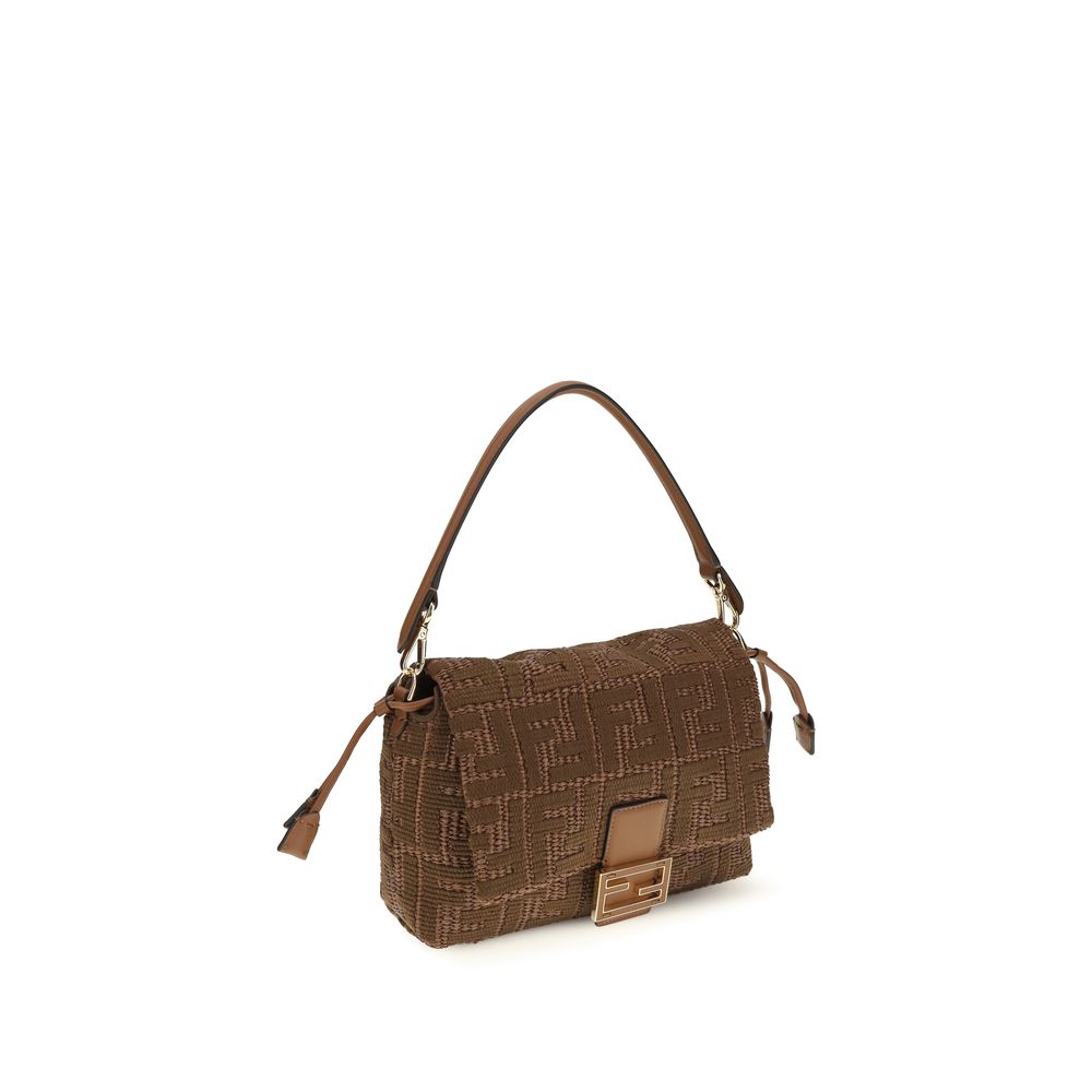 Fendi Brown Raffia Shoulder Bag | Regal Royce