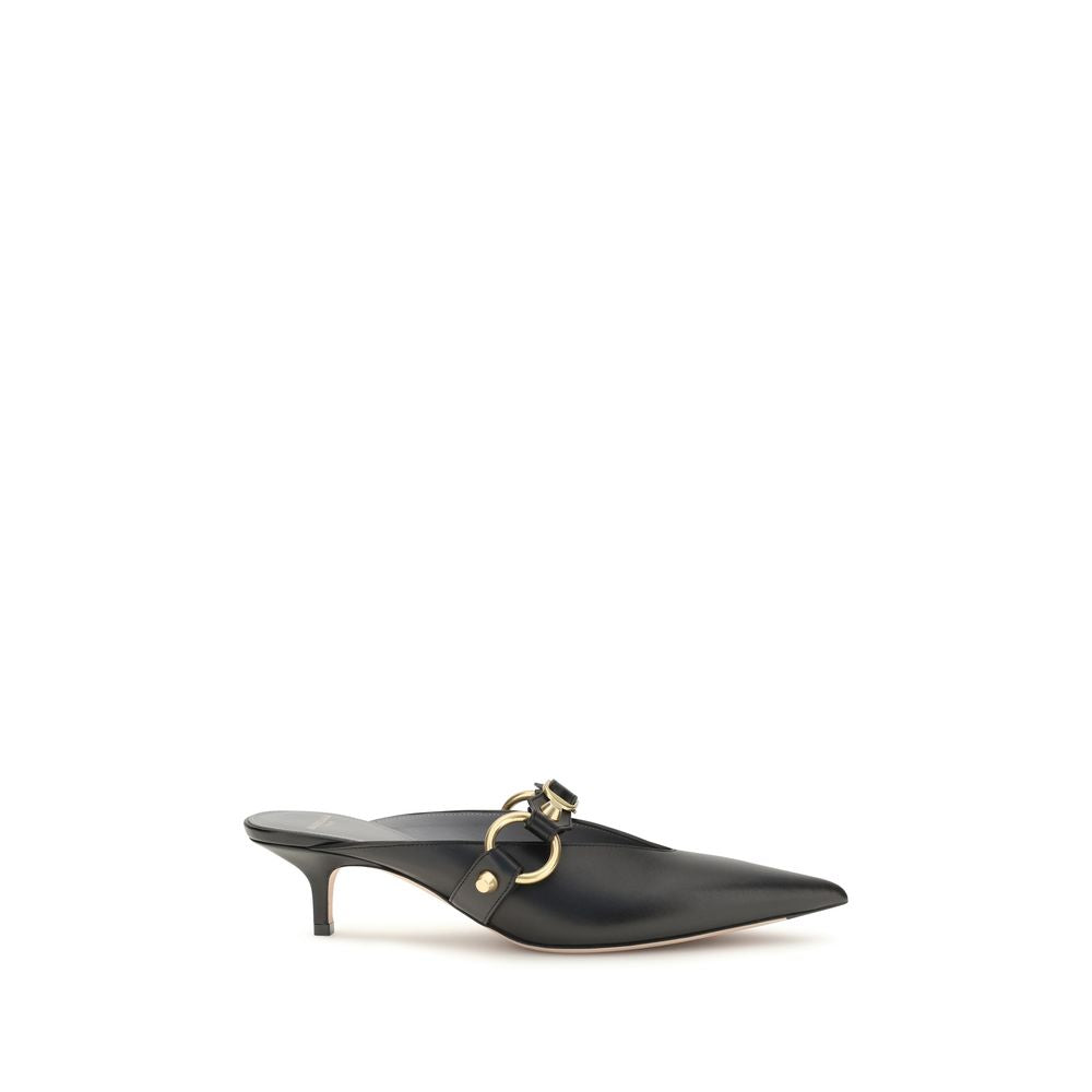 Balenciaga Black Calf Leather Bos Taurus Mules | Regal Royce