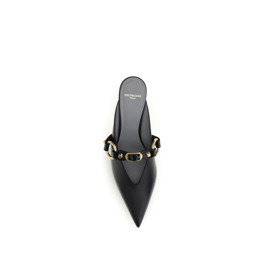 Balenciaga Black Calf Leather Bos Taurus Mules | Regal Royce