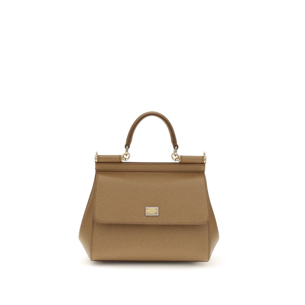 Dolce & Gabbana Beige Calf Leather Bos Taurus Shoulder Bag | Regal Royce