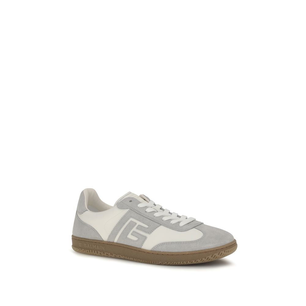 Balmain White Calf Leather Bos Taurus Athletic Sneakers | Regal Royce