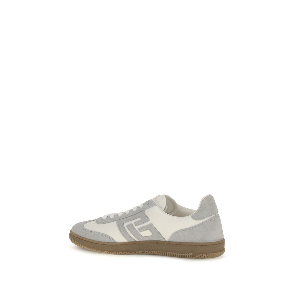 Balmain White Calf Leather Bos Taurus Athletic Sneakers | Regal Royce