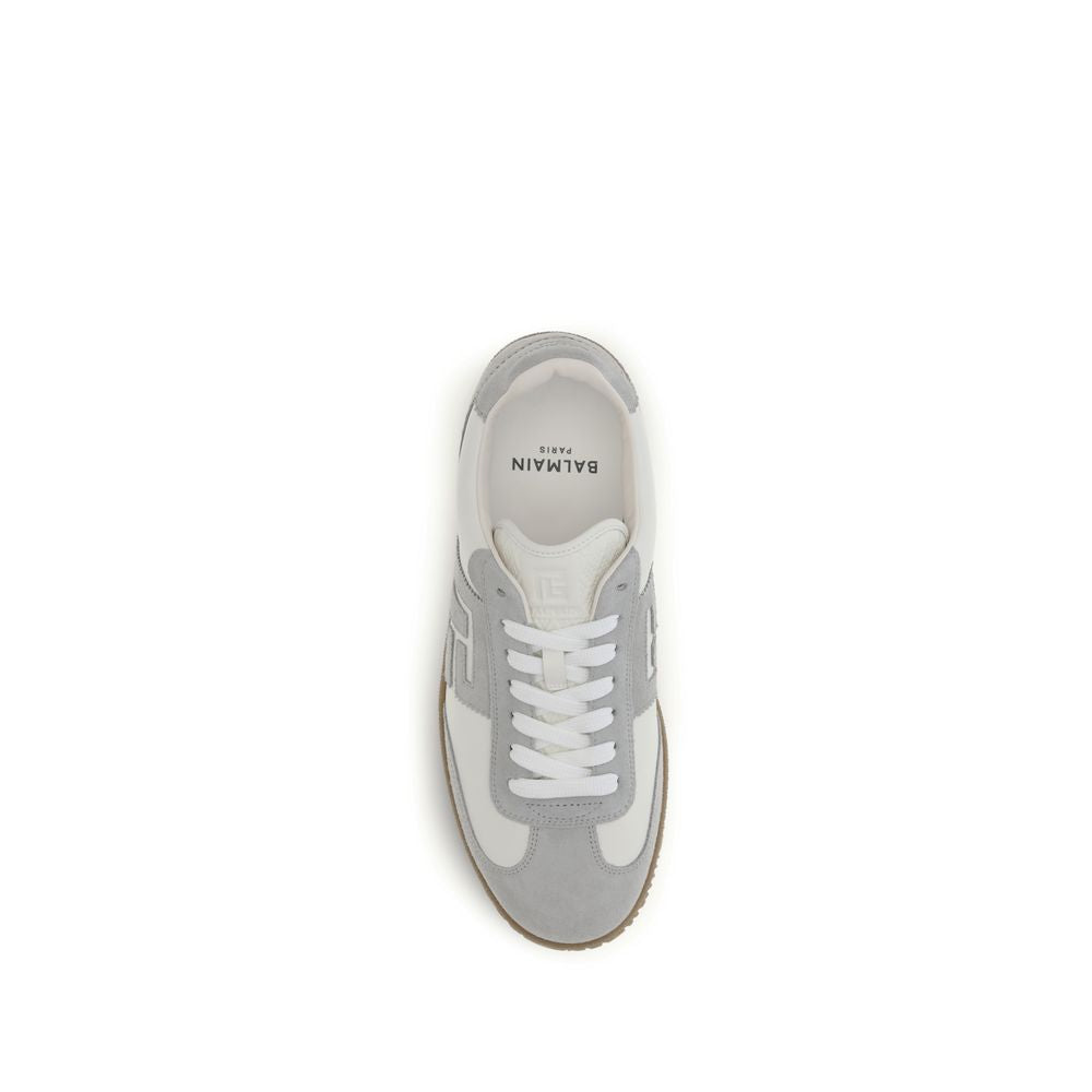 Balmain White Calf Leather Bos Taurus Athletic Sneakers | Regal Royce