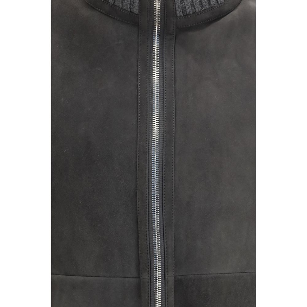 Brunello Cucinelli Gray Wool Oves Aries Full-Length Jacket | Regal Royce
