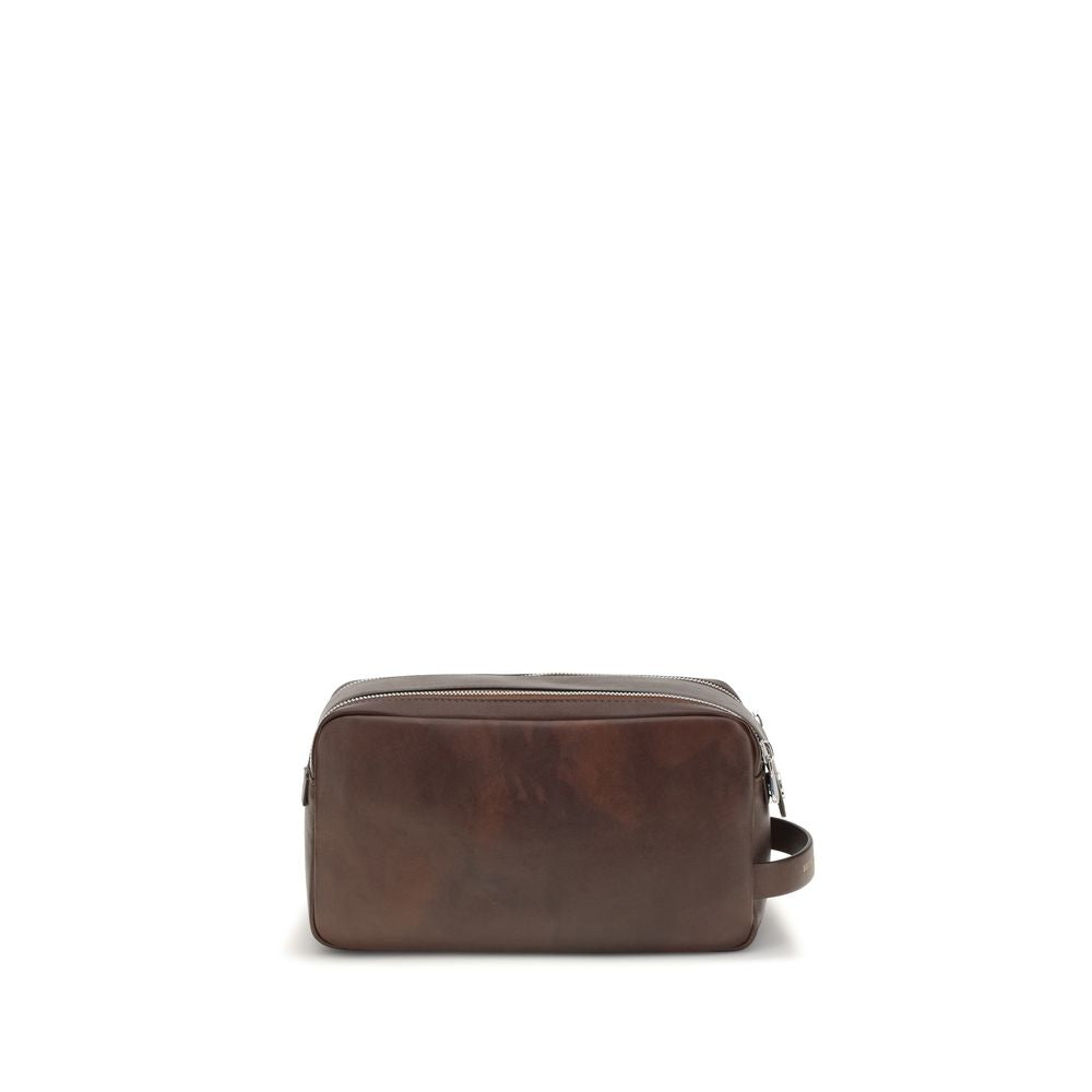 Brunello Cucinelli Brown Calf Leather Bos Taurus Wallet | Regal Royce