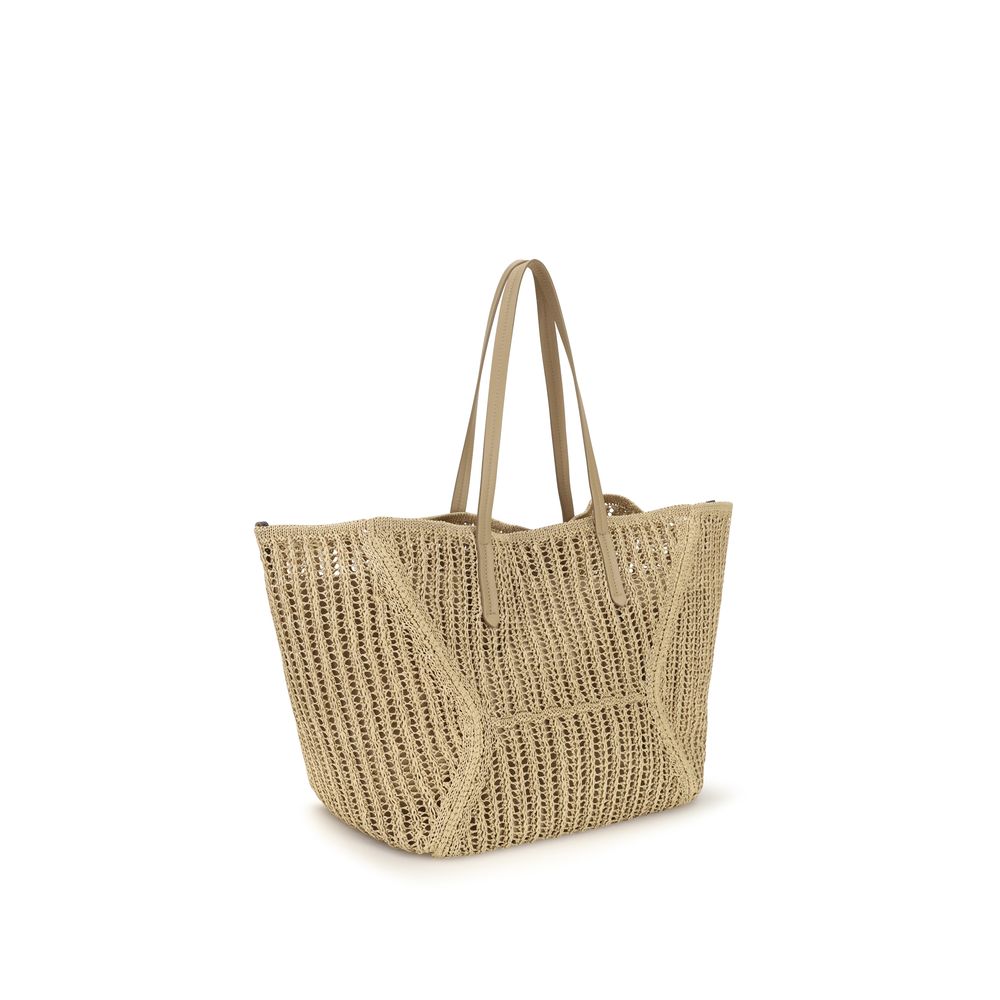 Brunello Cucinelli Beige Raffia Handbag | Regal Royce