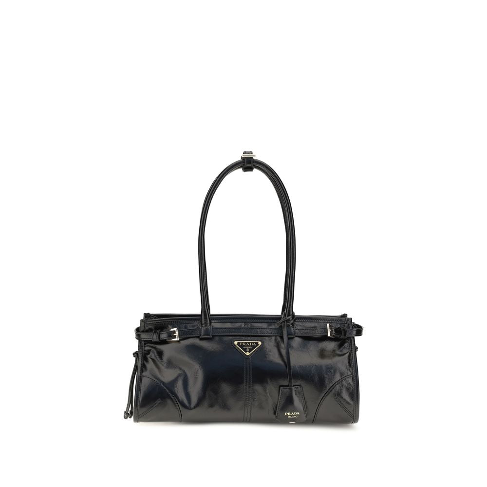 Prada Black Calf Leather Bos Taurus Handbag | Regal Royce